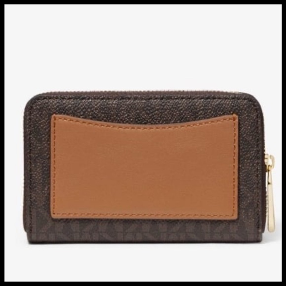 Michael Kors Small Logo and Leather Zip-Around Wallet - Picture 3 of 5